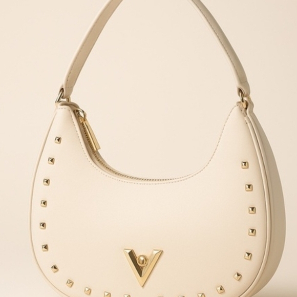 Valentino Orlandi Cream Gold Shoulder Bag. NWT - Picture 2 of 7